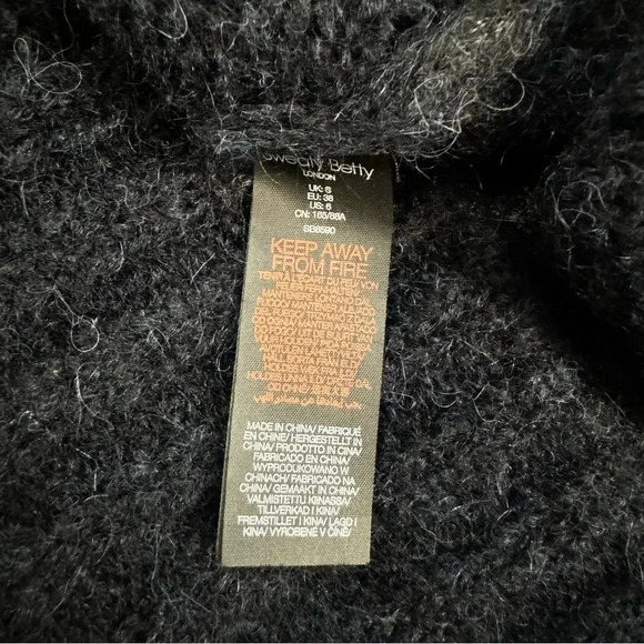 Sweaty Betty Brushed Boucle Knit Hoodie Navy Size 6 - Picture 9 of 9